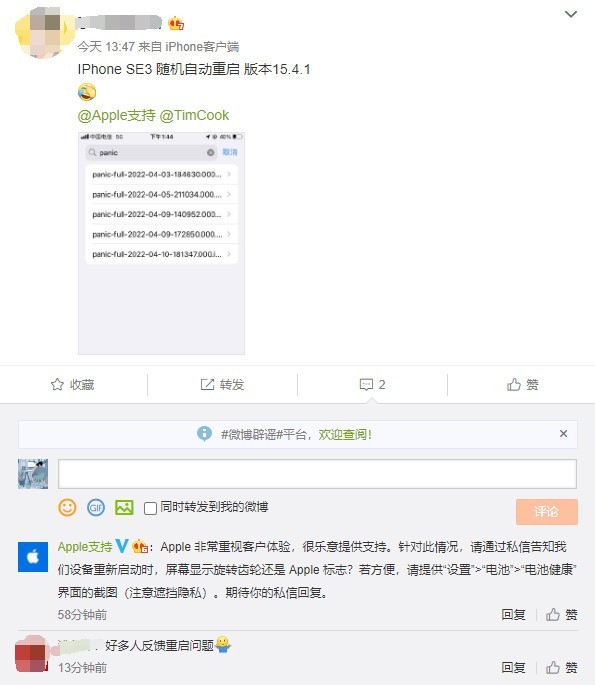 祁门苹果13维修分享iPhone SE 3重启死机怎么办 